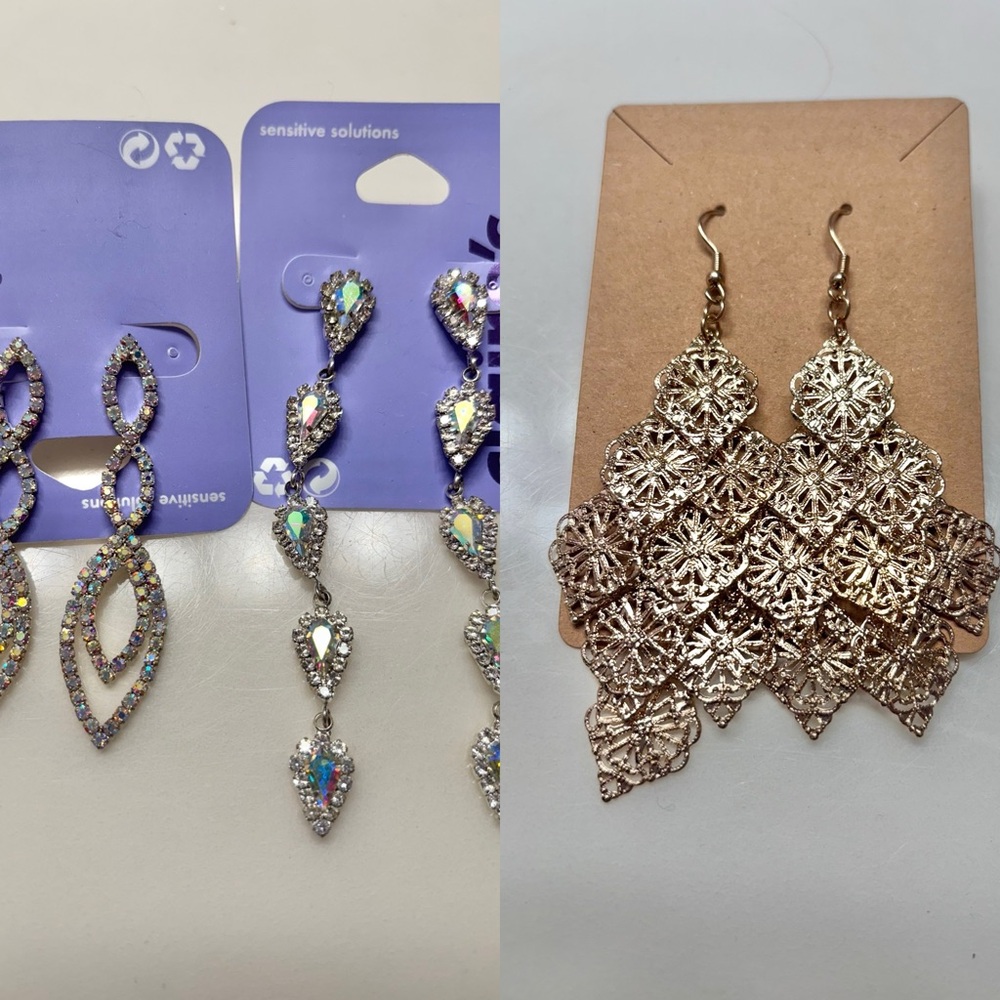 Silver and Gold Earrings new